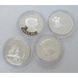 4x 1oz silver coins