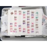 Large filing tray filled with many thousands of stamps 1934 George V Seahorses and British