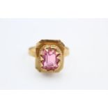 18ct gold stone set cocktail ring size Q