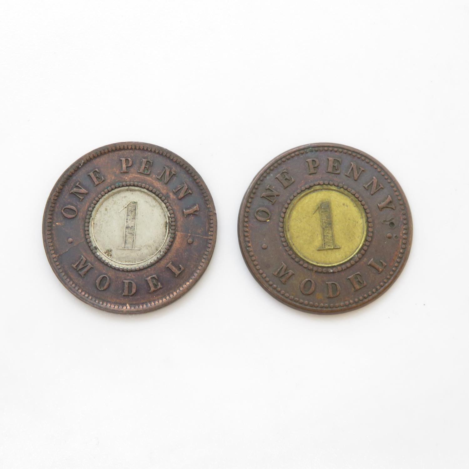 2x Victorian model tokens - Image 2 of 2