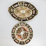 2x Royal Crown Derby Armari pattern plate 6.5" dia and side plate 6.5" x 9"