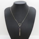 Silver necklace and pendant