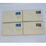 Collection of 1966 Robert Burns stamps all on cards
