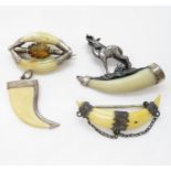 Selection of silver, teeth and claws