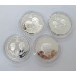 4x 1oz 925 sterling silver coins