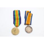WW1 Medal Pair w/ Original Ribbons To 244016 GNR A.W Hartley R.A