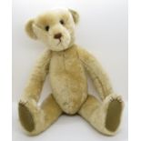 19" cashmere fully articulated teddy bear with hump and glass eyes excellent condition with little