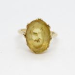 9ct citrine ring size O 4.1g