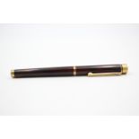 Vintage SHEAFFER Targa Brown Lacquer FOUNTAIN PEN w/ 14ct Gold Nib WRITING