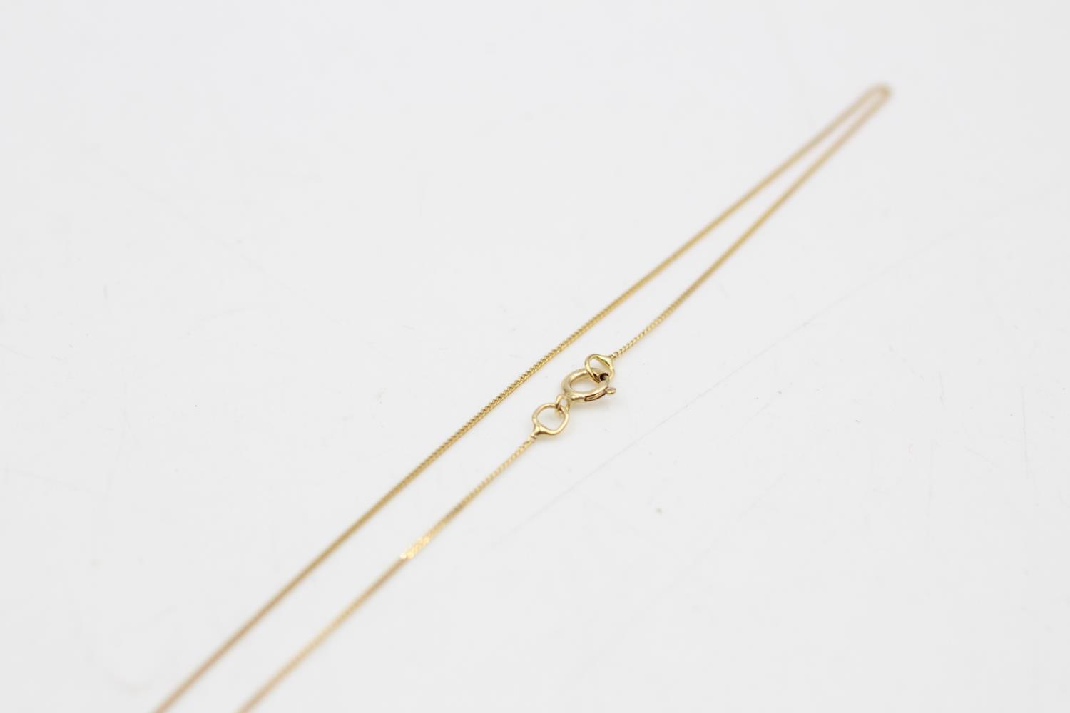 2 X 9ct Gold Vintage Aquamarine Pendants Necklace (3.1g) - Image 4 of 4