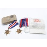 Boxed WW2 Medal Group Inc Box of Issue, Award Note. France & Germany Star Etc