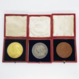 3x boxed 1837-1897 commemorative medals