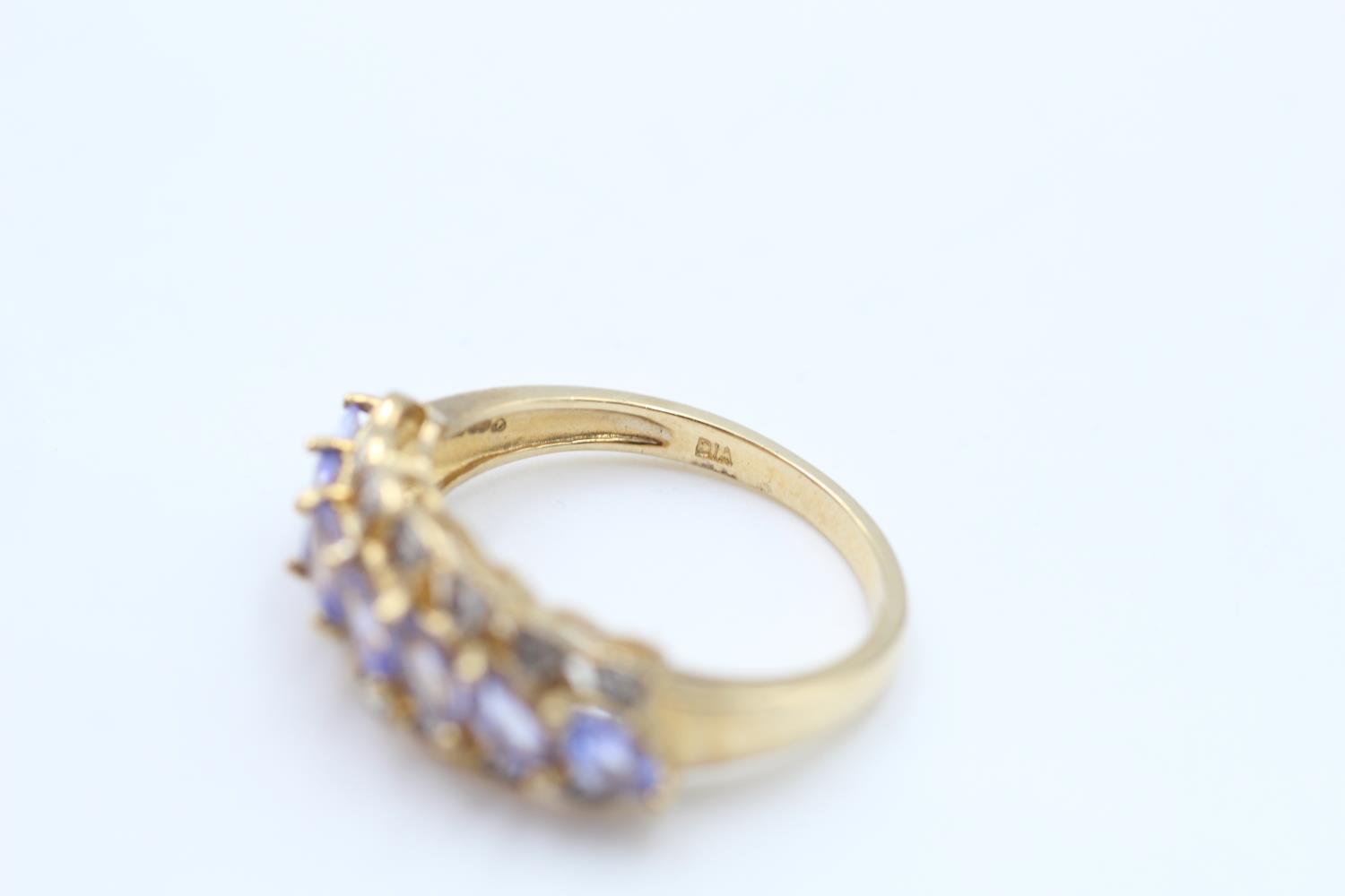 9ct Gold Tanzanite & Diamond Dress Ring (3.4g) Size P - Image 3 of 4
