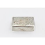 Antique / Vintage .800 CONTINENTAL SILVER Rectangular Snuff Box (23g)