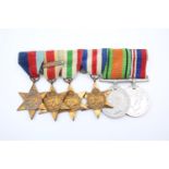 WW2 Mounted Medal Group Inc Africa, Italy, France & Germany Stars