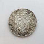 Silver 1901 half crown good condition