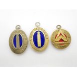 3x HM silver Masonic medals