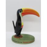 Carlton ware Toucan lamp - electricals removed