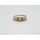 18ct opal and diamond ring size R