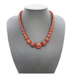 Early cherry amber necklace 17" long 30g
