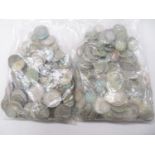 Large quantity of pre 1947 and pre 1920 silver coins back to Victoria 3697g