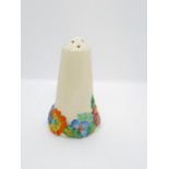 Clarice Cliff sugar shaker 6" high