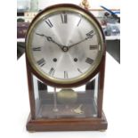 19thC German five glass mantle clock by Winter Halder and Hofmeier, silver dial quarter striking