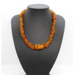 Amber bead necklace 31g