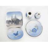 Collection of Royal Copenhagen, miniature vases and pin dishes