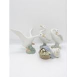 Selection of 4x Lladro birds