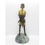 10.5" bronze Madame Mistress on 2" marble base