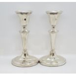 Pair of HM Sheffield candlesticks 8.5" 920g weighted bases