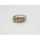 9ct CZ ring size M 2.4g