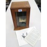 Beck London Number 10 microscope in glass fronted case