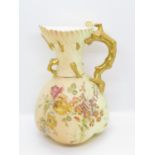 Royal Worcester purple mark 1507 8.5" hand painted jug