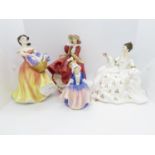 4x Royal Doulton figures 1x My Love, 2x Leslie, 3x Top of the Hill 4x Dinky Doo