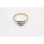 18ct gold & platinum head diamond solitaire ring (2.2g) Size O