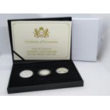 Platinum Wedding Anniversary silver proof coin set boxed with sleeve