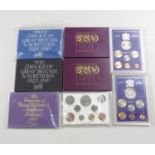 1972 x2 1965, 1970 x2 1980, 1981, 1982 Royal Mint proof sets