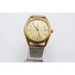 Vintage Gents ROAMER Searock Gold Tone WRISTWATCH Hand-Wind WORKING