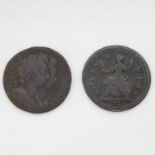 2x coins - 1x 1721 and 1x 1604