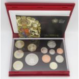 2009 proof set complete including 50p Kew Gardens in deluxe case with certificate