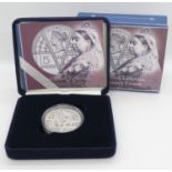 Silver proof Victoria Anniversary crown £5.00 coin boxed - no sleeve