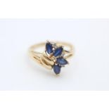 14ct gold vintage sapphire & diamond dress ring (3.5g) Size Q