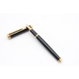 WATERMAN Ideal Black Lacquer FOUNTAIN PEN w/ 18ct Gold Nib WRITING