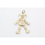 9ct gold articulate Jester pendant (3.2g)