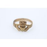 9ct gold Claddagh ring (2.3g) Size Q
