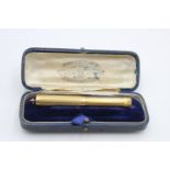 Vintage WATERMAN Ideal Rolled Gold FOUNTAIN PEN w/ 14ct Gold Nib, Box (13g)