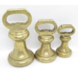 Brass weights 7lb 4lb and 2lb