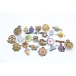 24 x Assorted Vintage MILITARY Lapel / Sweetheart Badges Inc On War Service, RAF